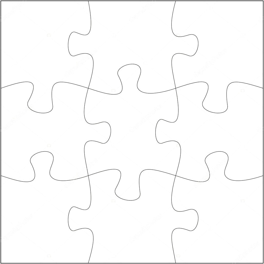 Free Blank Jigsaw Puzzle Pieces Template