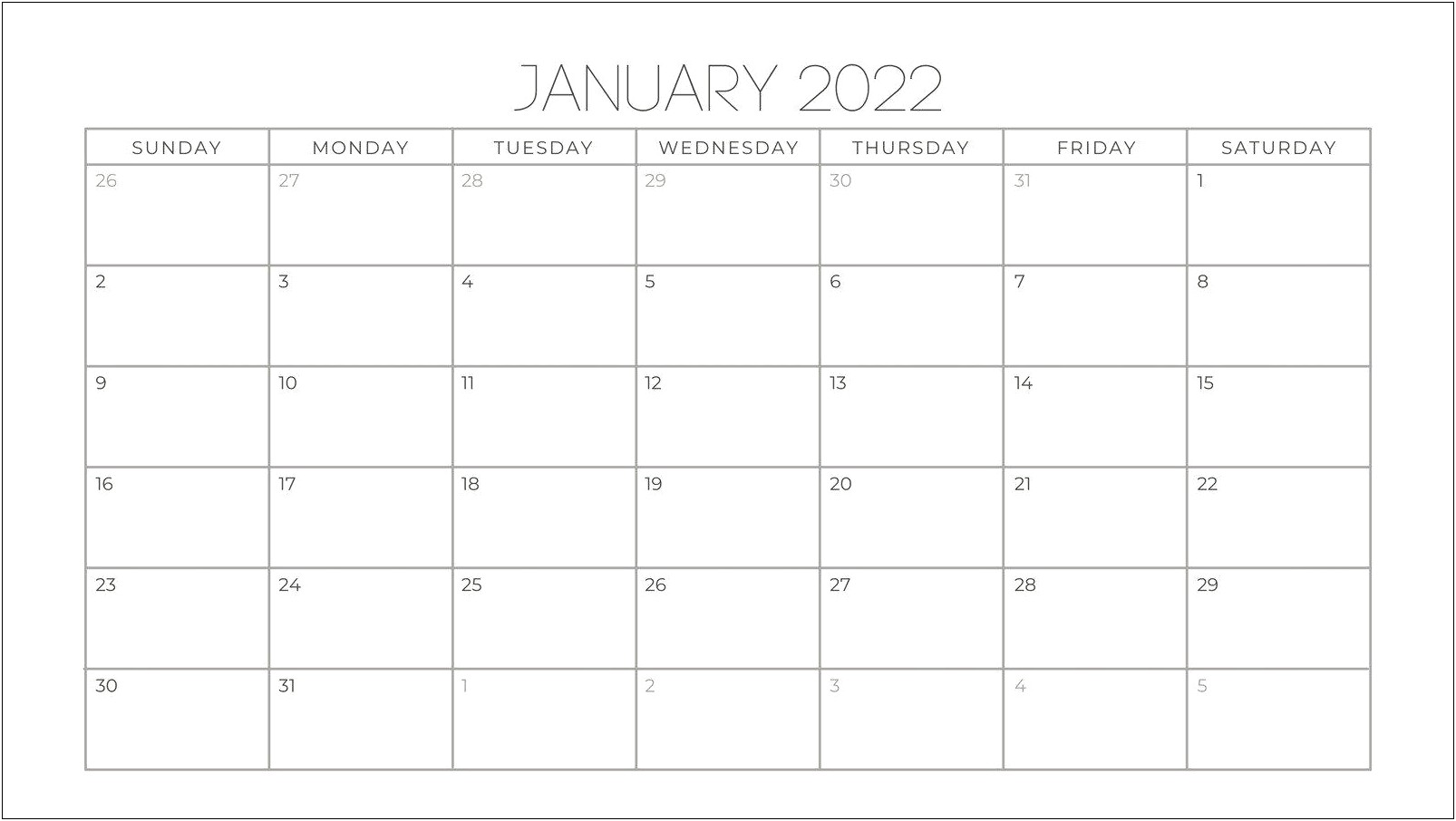Free Blank Monthly 2 Page Calendar Template