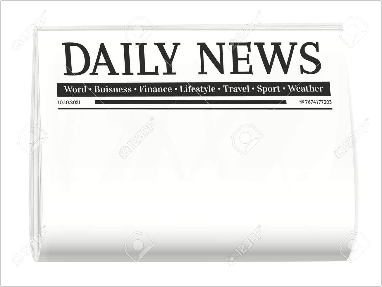 Free Blank Newspaper Front Page Template