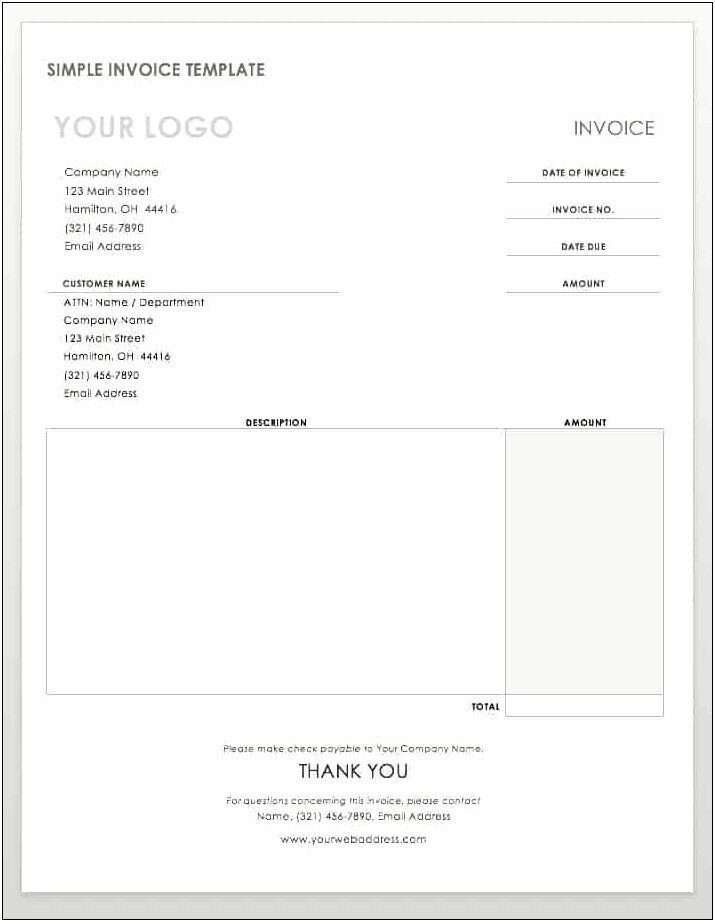 Free Blank Personal Check Template Word Document