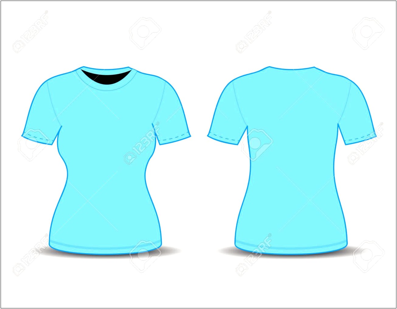 Free Blank T Shirt Template Front And Back