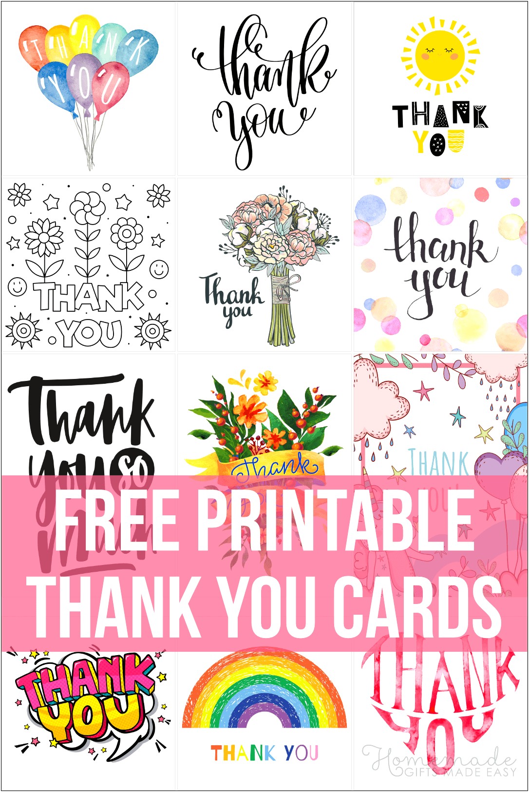 Free Blank Templates For Thank You Cards