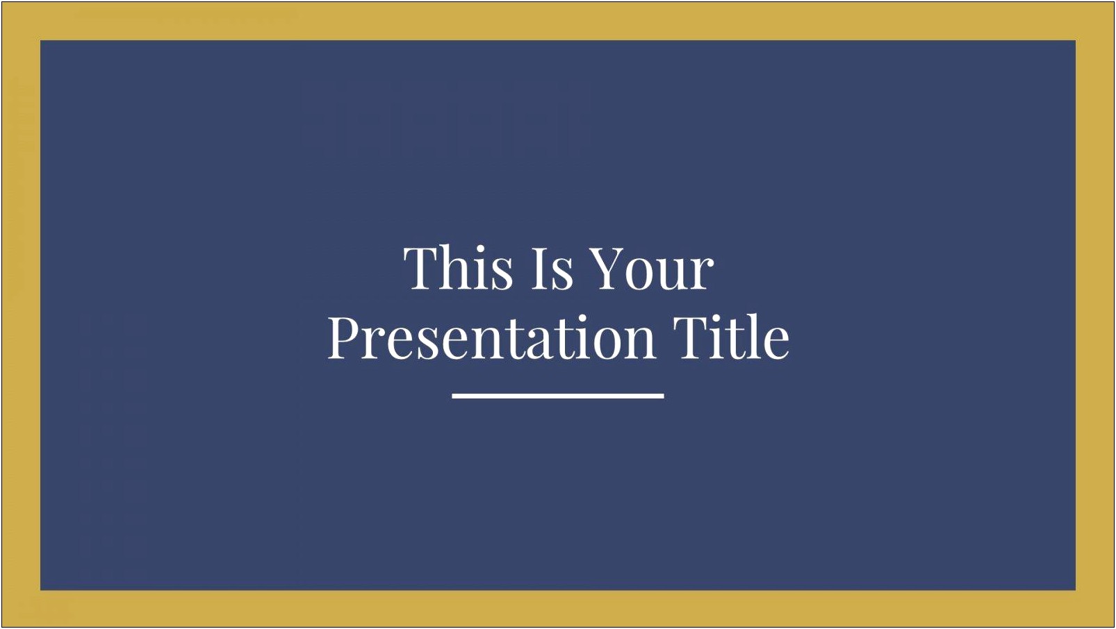 Free Blue And Gold Powerpoint Template