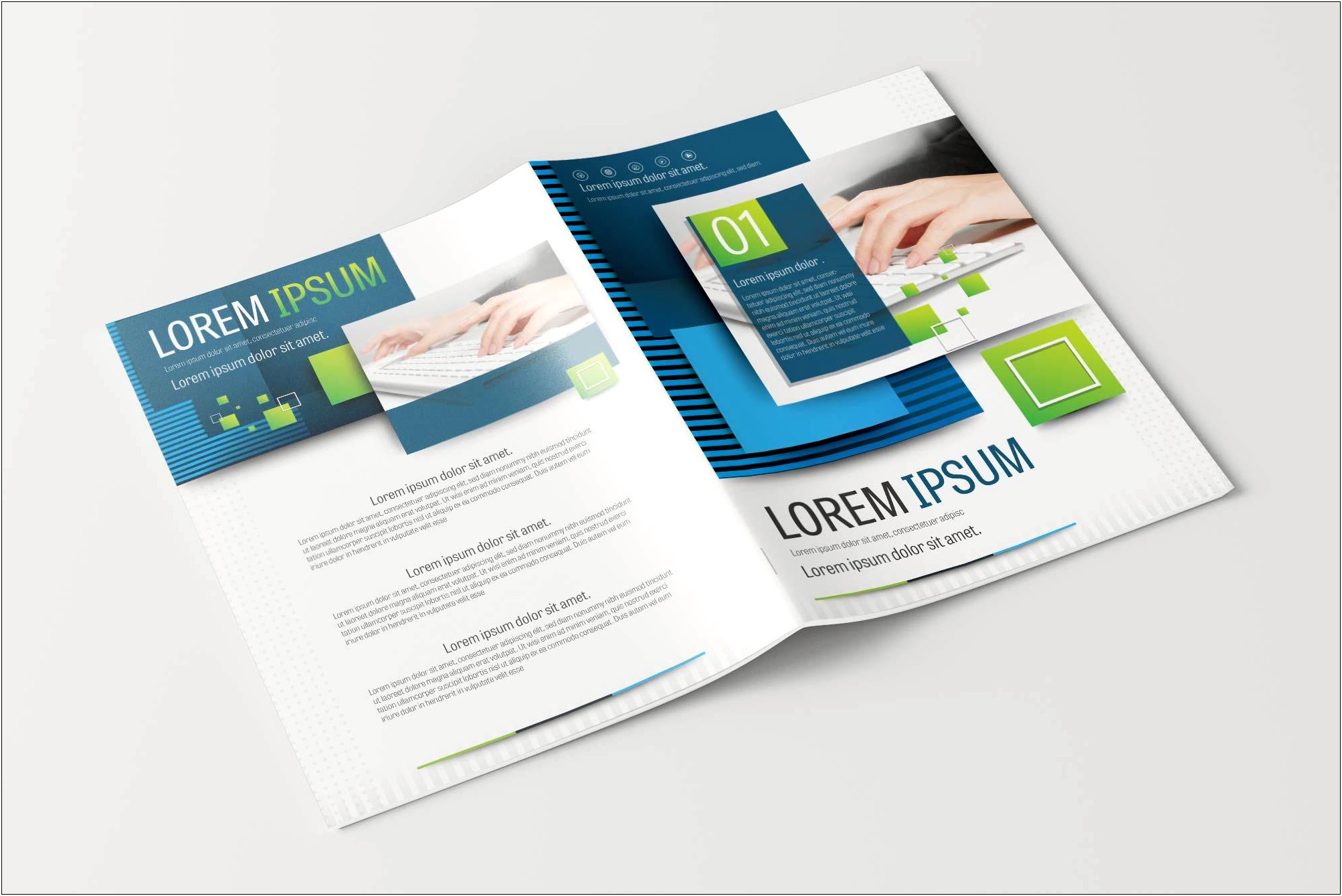 Free Blue And Green Template Publisher