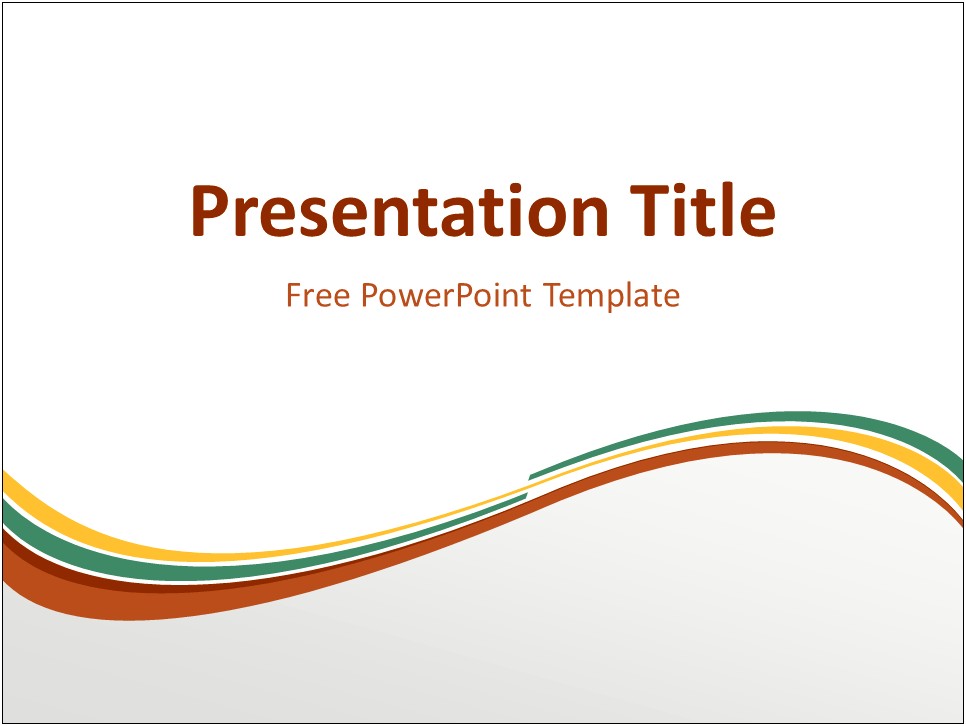Free Blue And Yellow Powerpoint Template