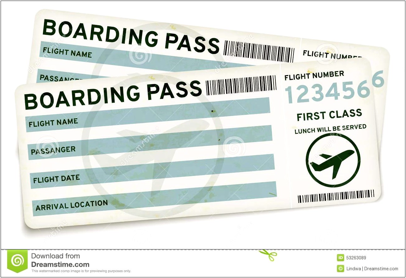 Free Boarding Pass Template For Mac