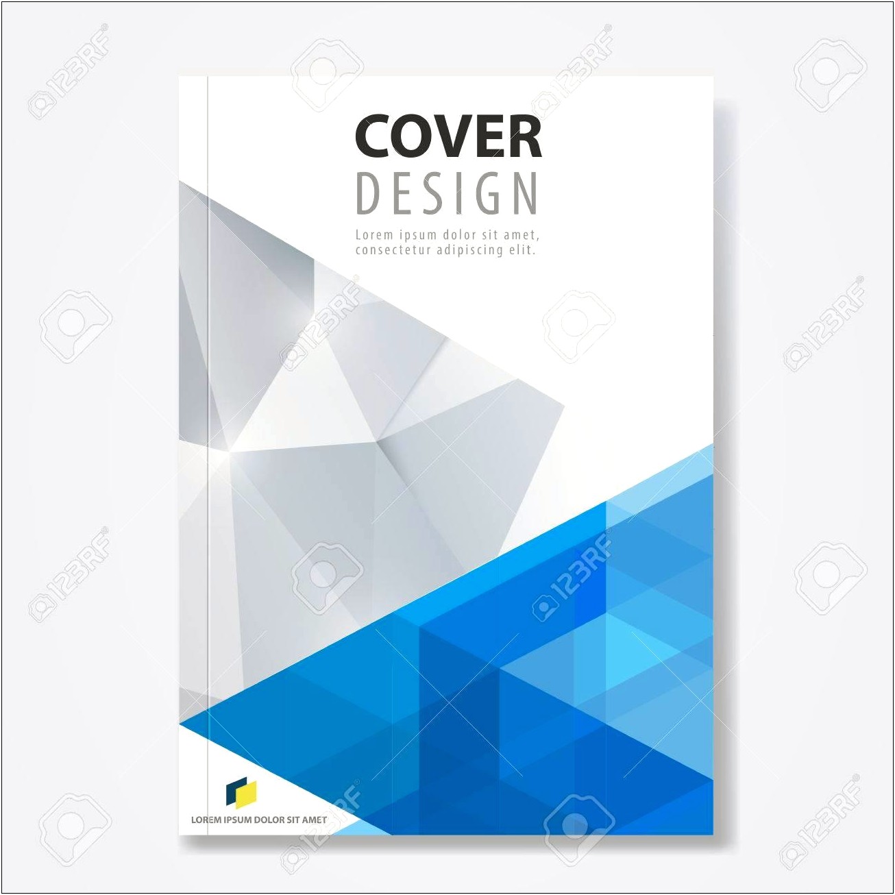 Free Book Cover Design Template Vector Illustration