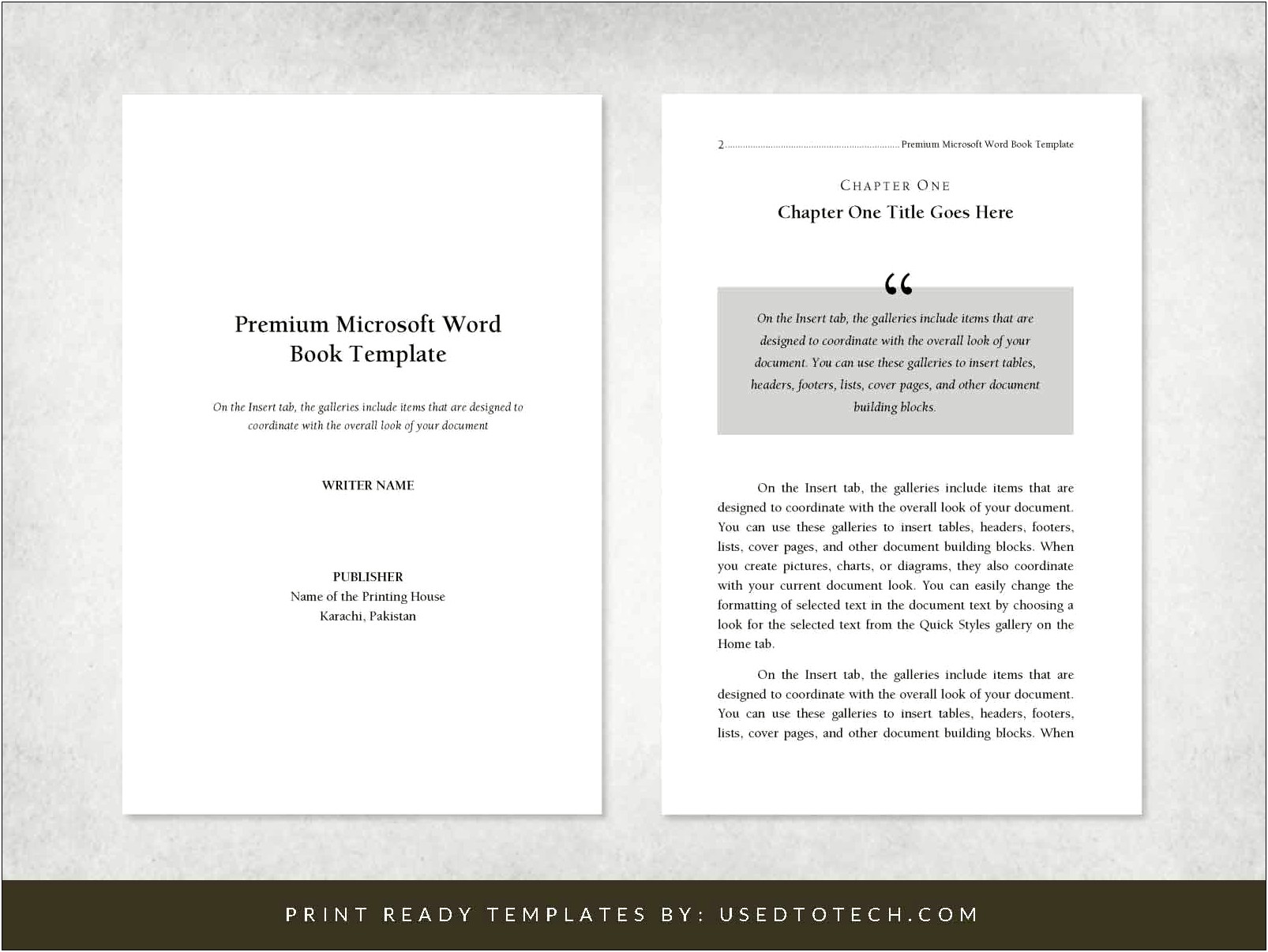 Free Book Jacket Template For Microsoft