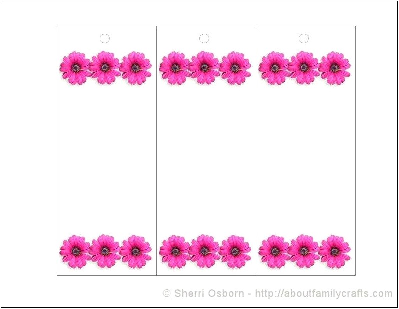 Free Bookmark Templates For Mother's Day