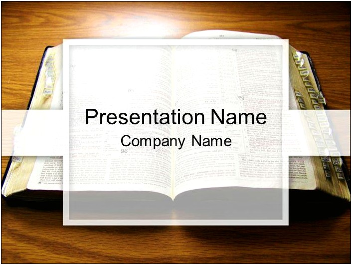 Free Books Of The Bible Ppt Templates