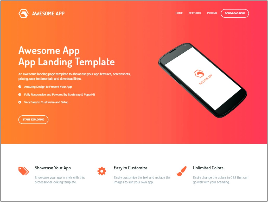 Free Bootstrap 4 Landing Page Template