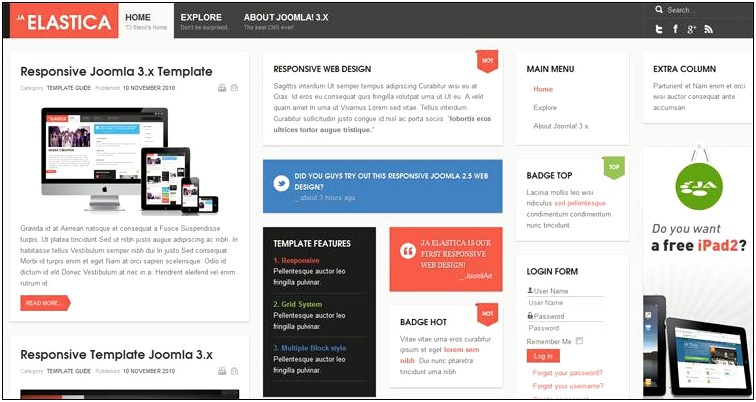 Free Bootstrap Template For Joomla 2.5