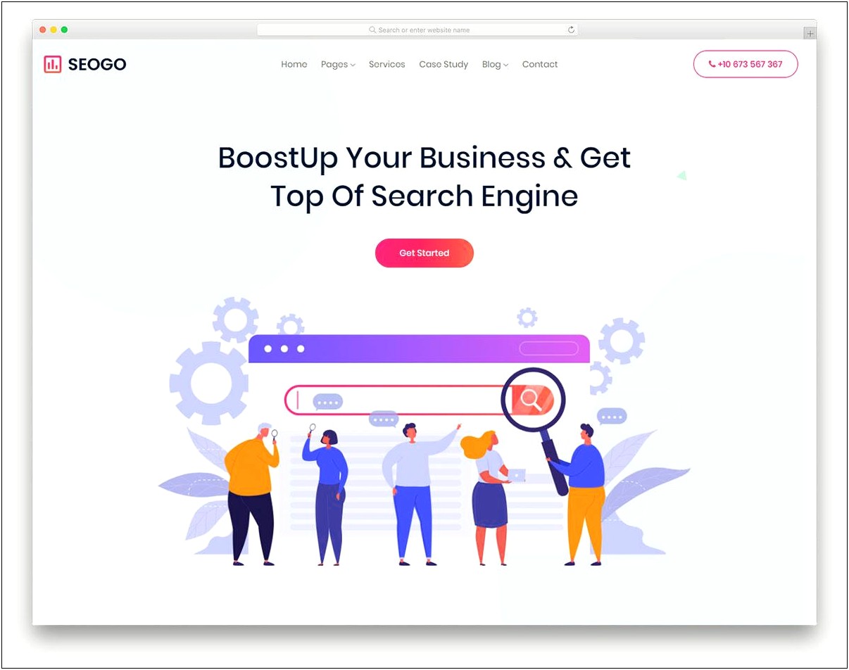 Free Bootstrap Template For Search Engine