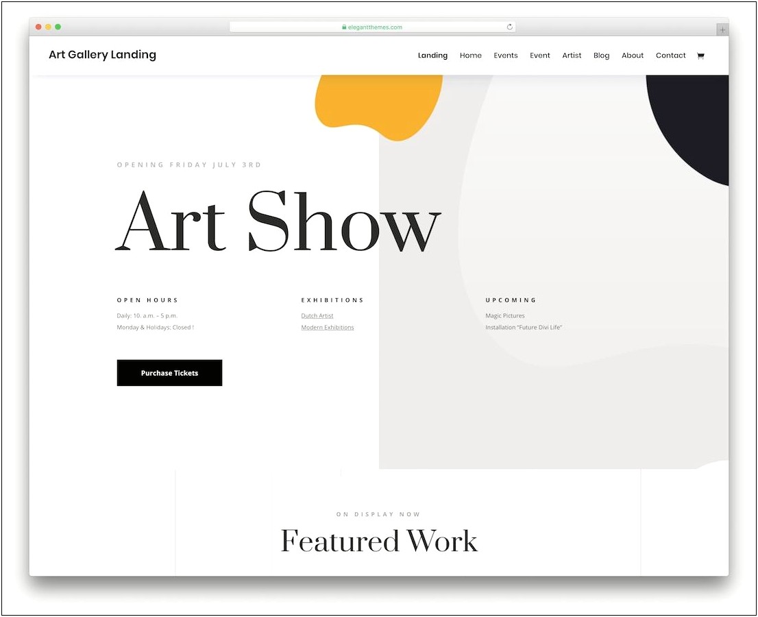 Free Bootstrap Templates For Art Gallery