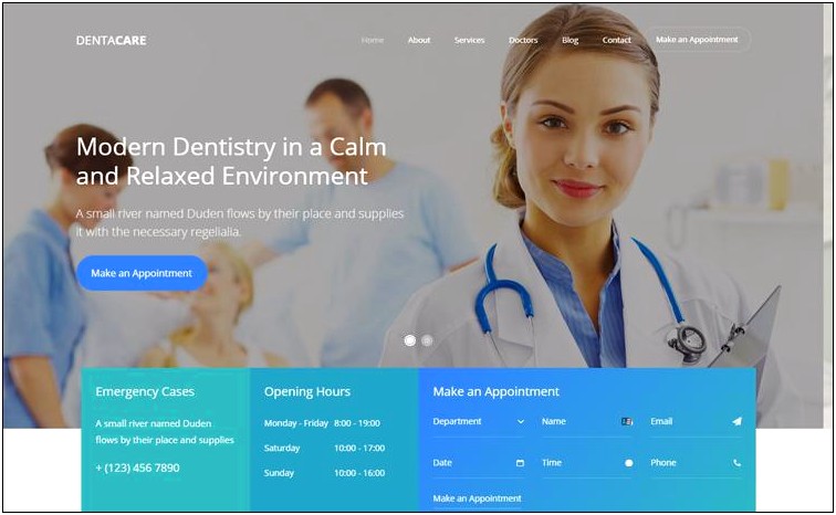 Free Bootstrap Templates For Dental Clinic