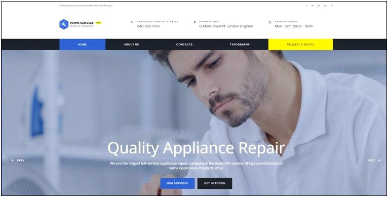 Free Bootstrap Templates For Service Contractors