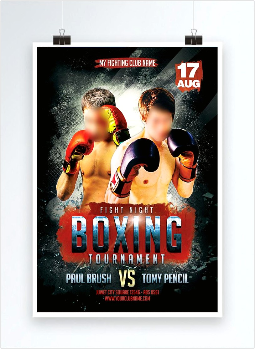 Free Boxing Playing Card Psd Template