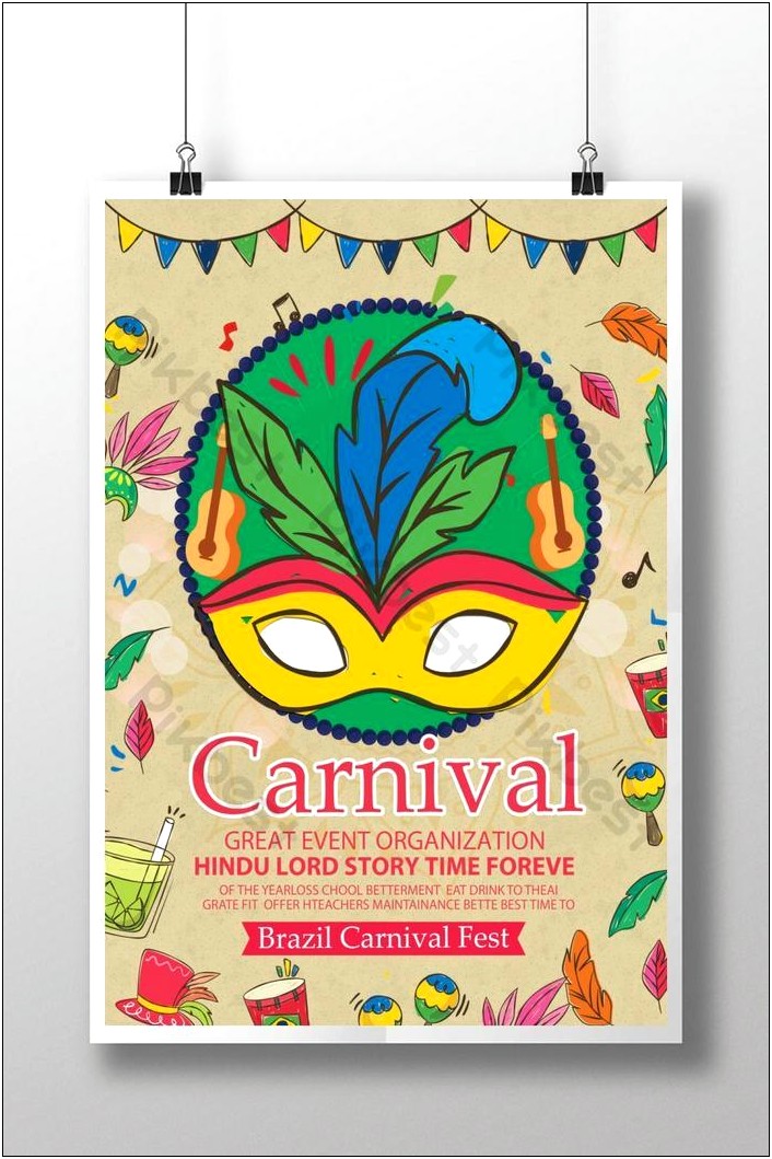 Free Brazilian Carnival Flyer Psd Template
