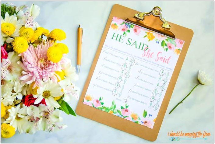 Free Bridal Shower Gift List Template