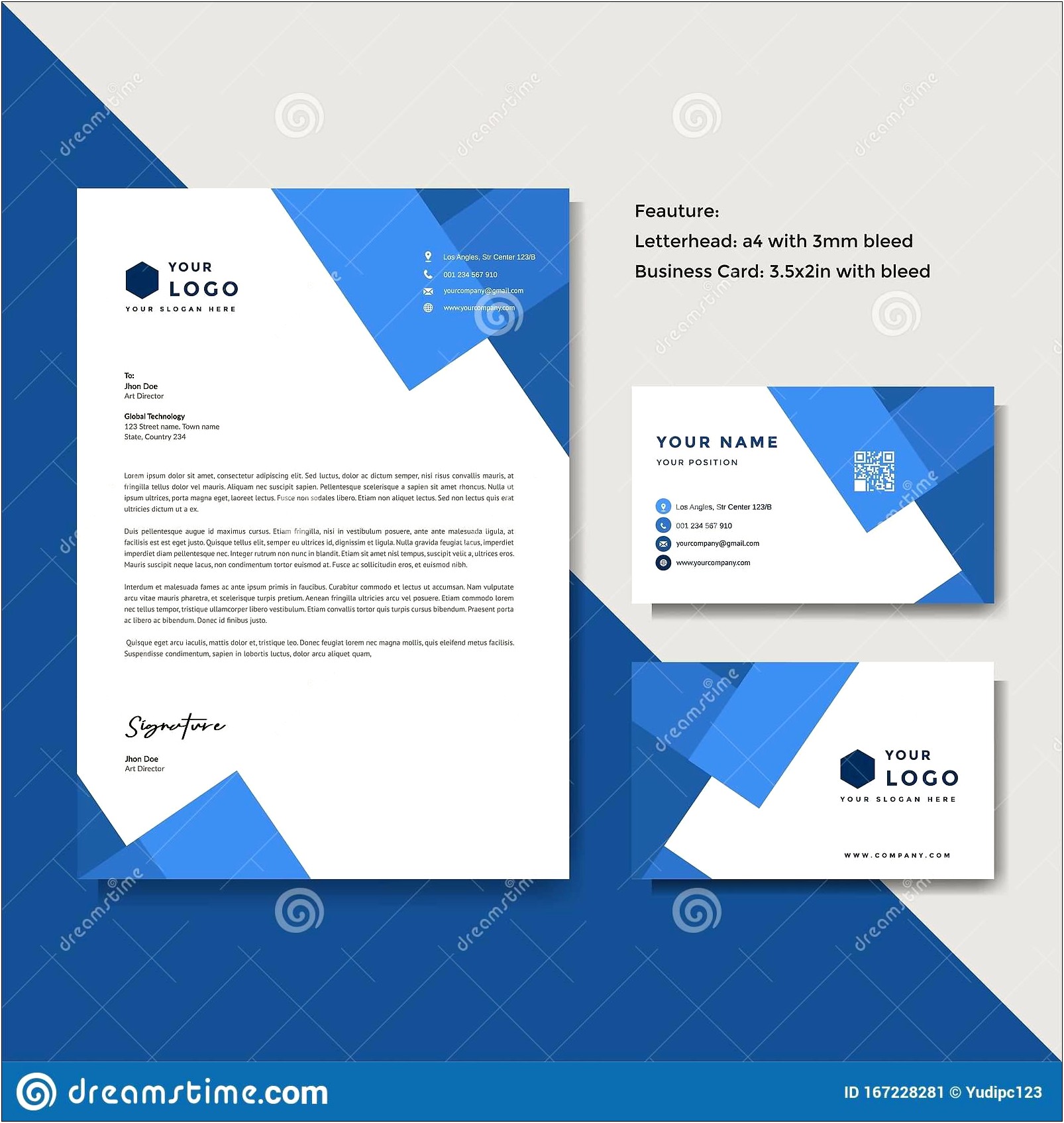 Free Business Card Letterhead Template Download
