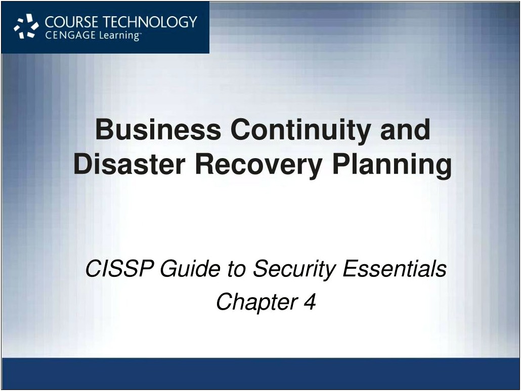 Free Business Continuity And Disaster Recovery Plan Template
