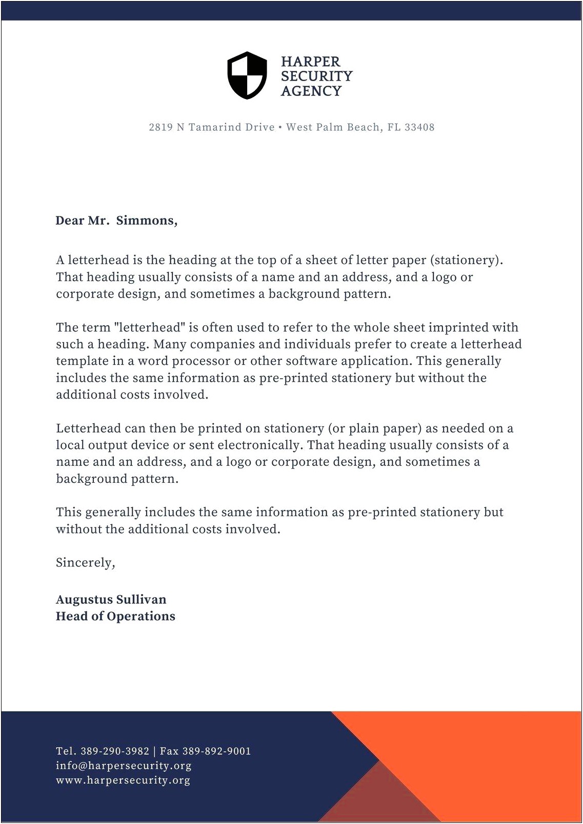 Free Business Letterhead Templates For Mac
