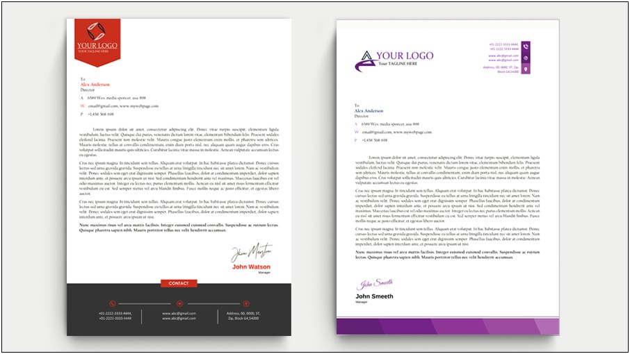Free Business Letterhead Templates In Psd Format
