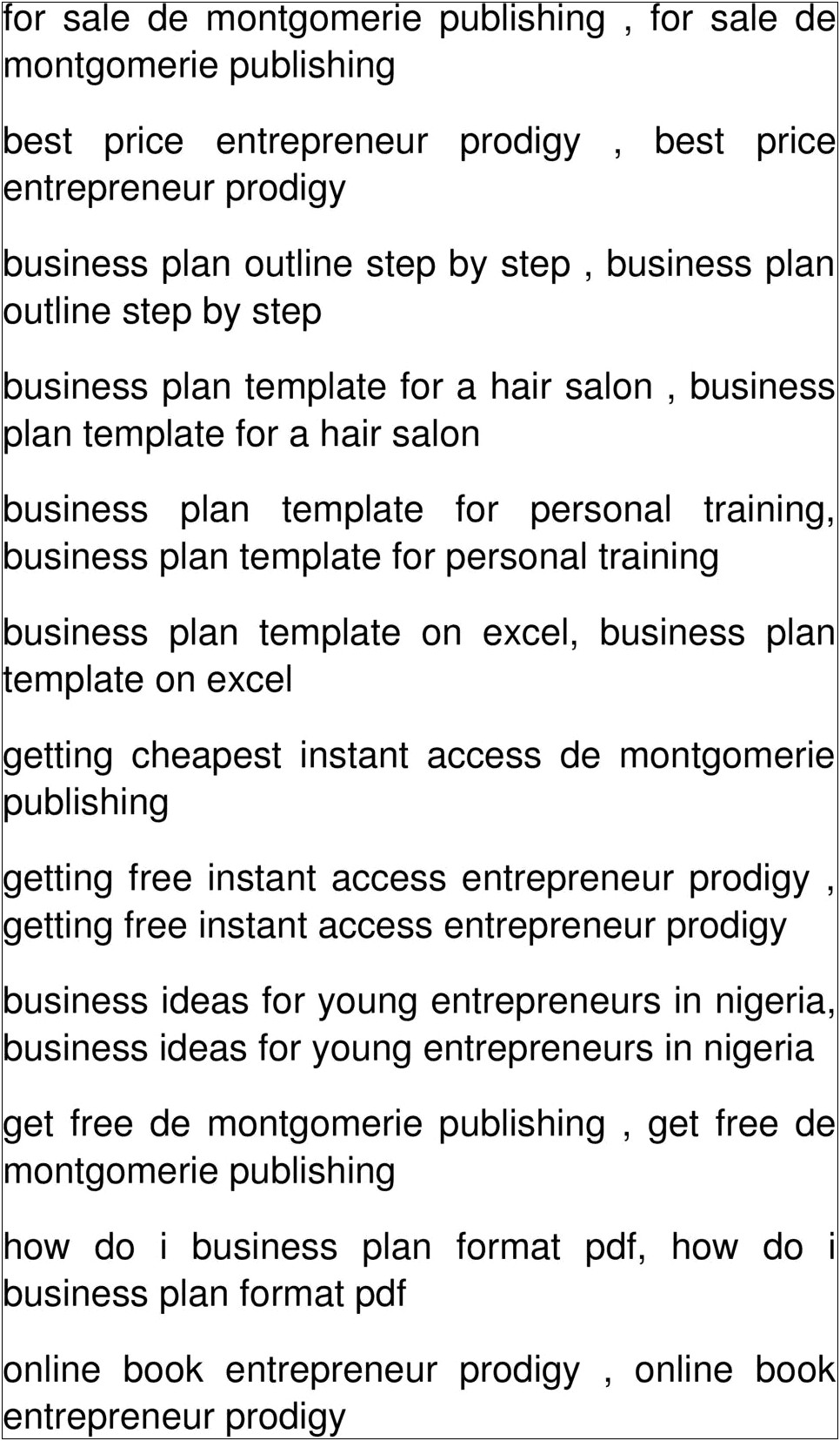 Free Business Plan For A Salon Template