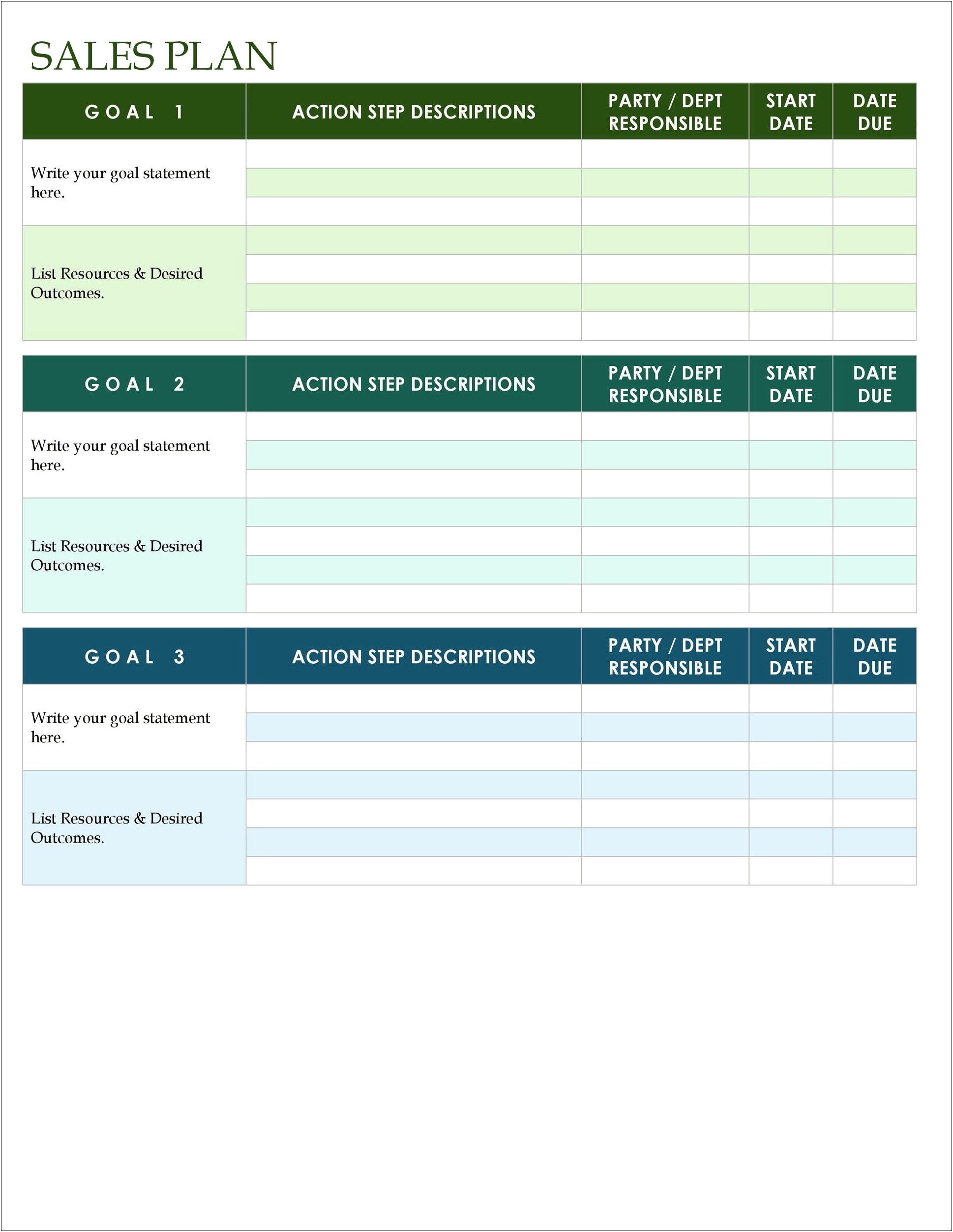 Free Business Planning Templates For Excel