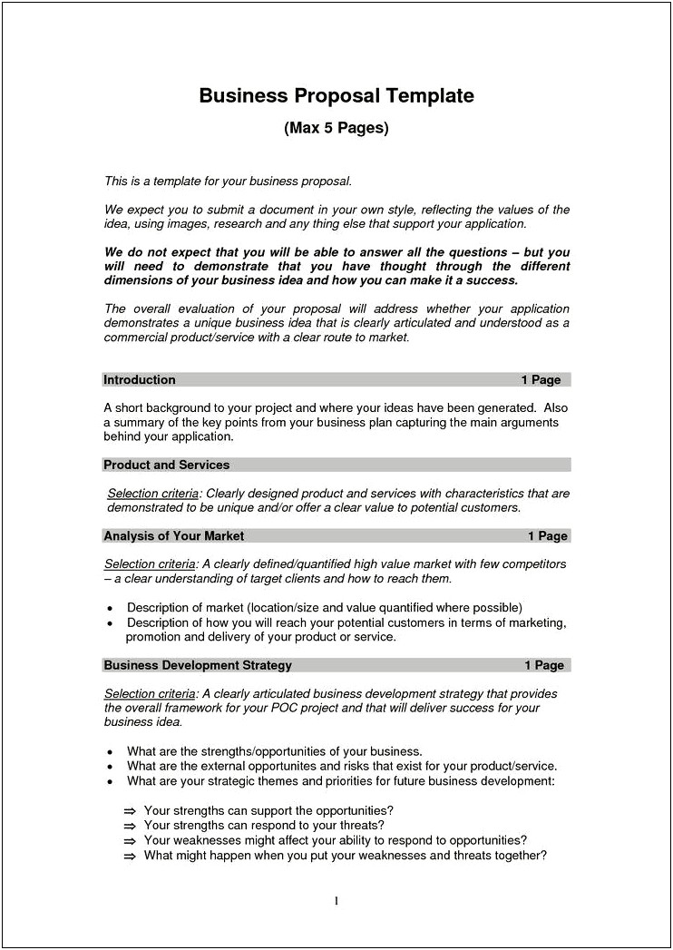 Free Business Proposal Cover Letter Template