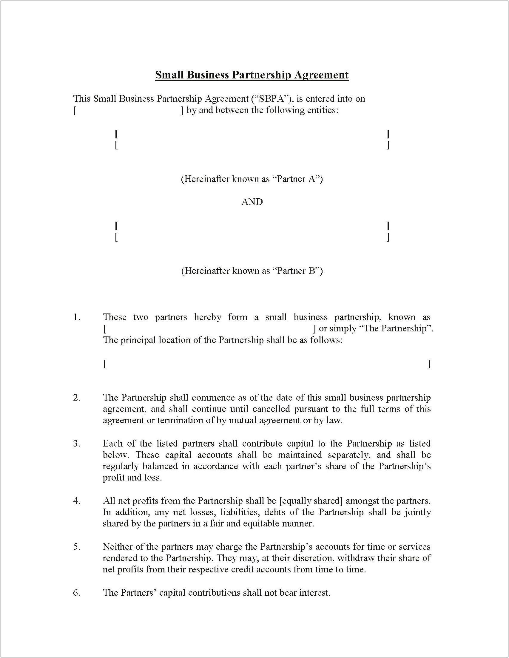 Free Business Terms And Conditions Template