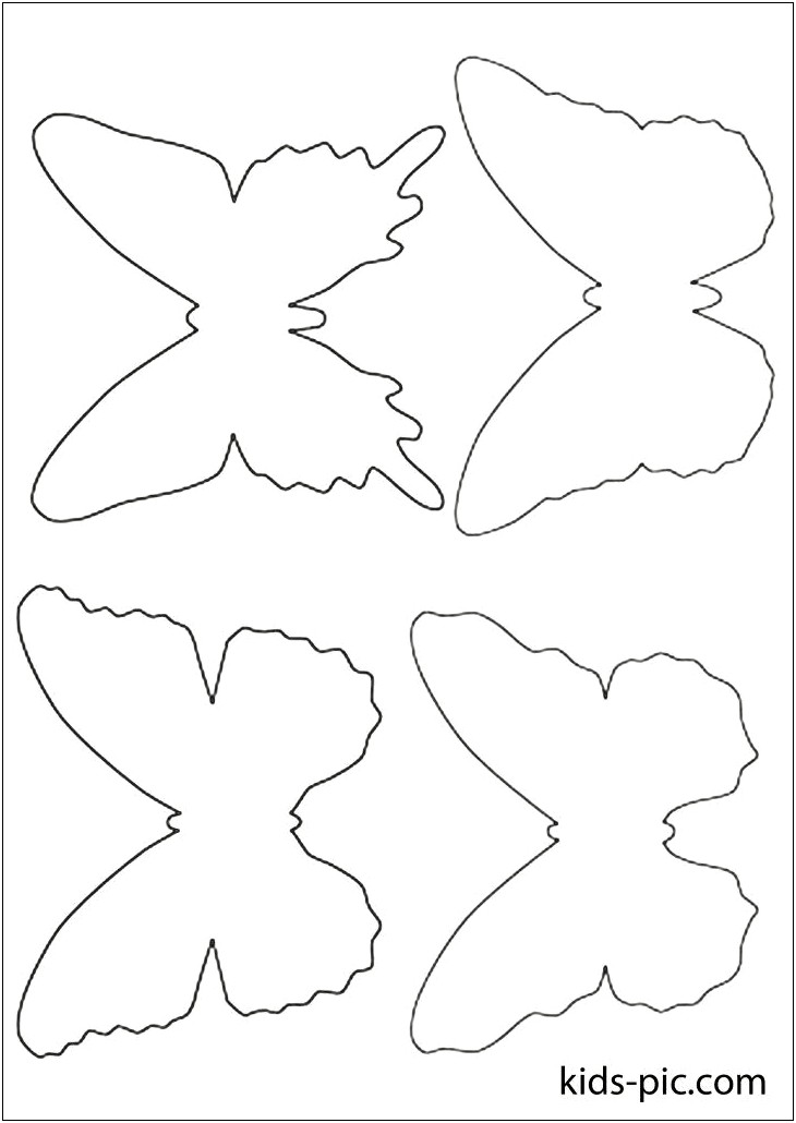 Free Butterfly Printable Template Multiple Sizes
