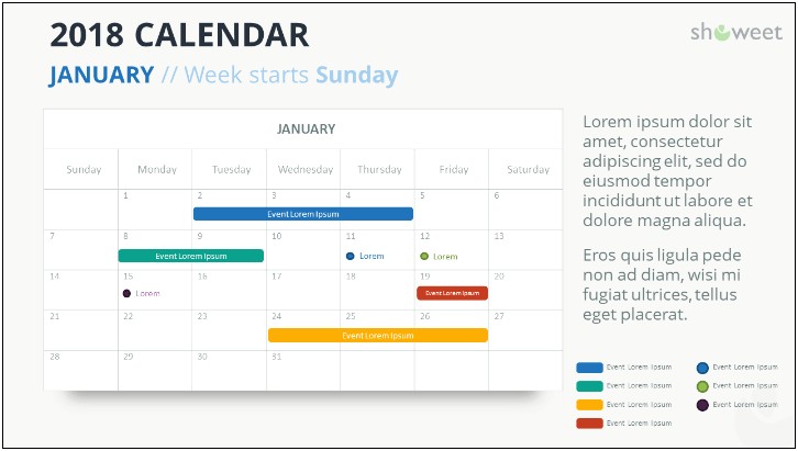 Free Calendar Power Point Template 1 Week