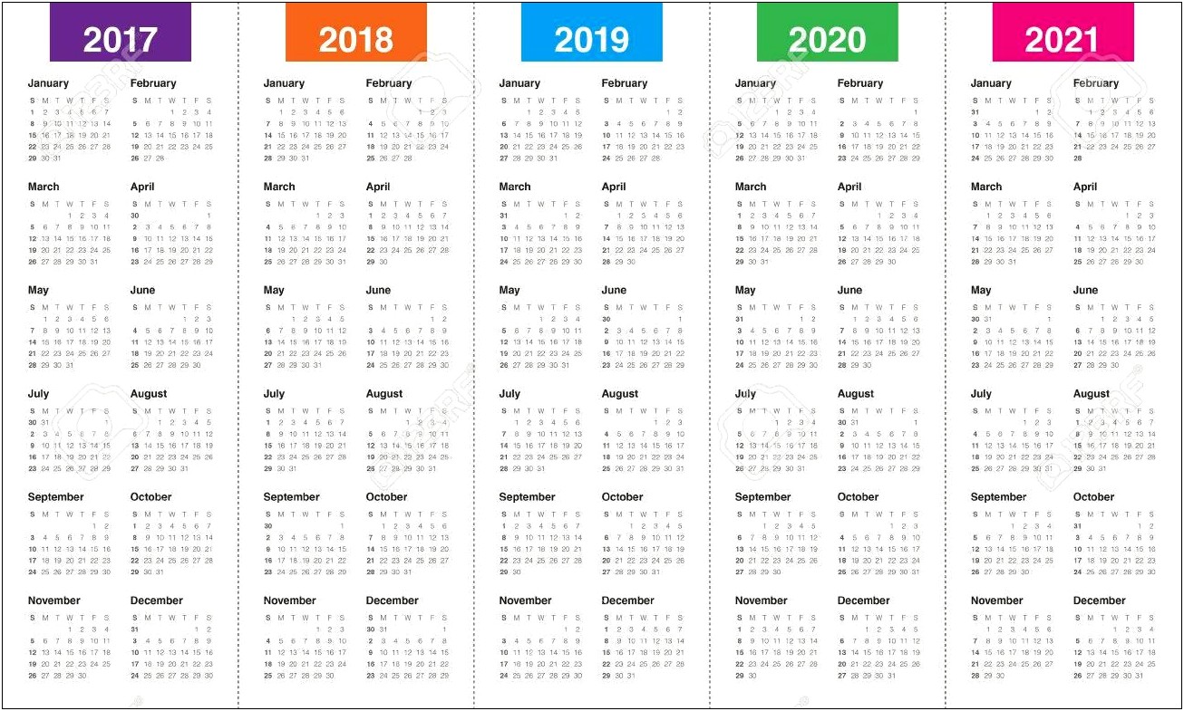 Free Calendar Template 2017 And 2018