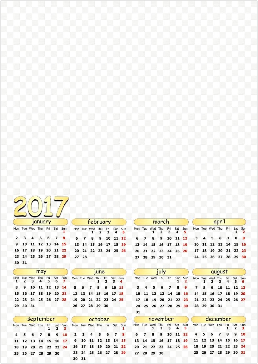 Free Calendar Template 2018 And 2019