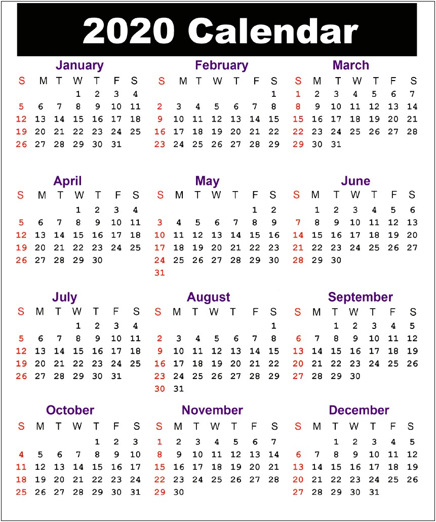 Free Calendar Template 2019 South Africa