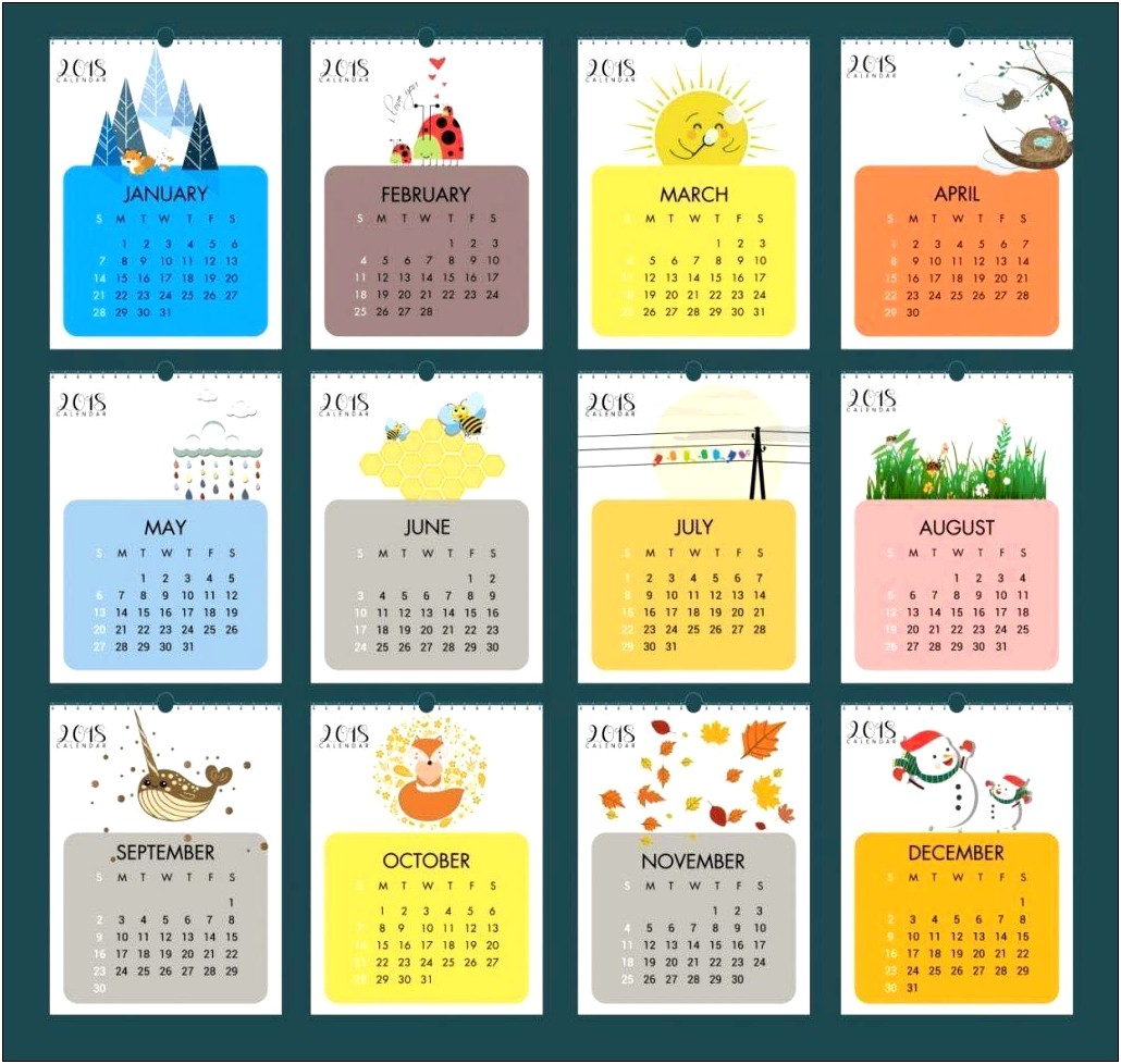 Free Calendar Template In Indesign 2018