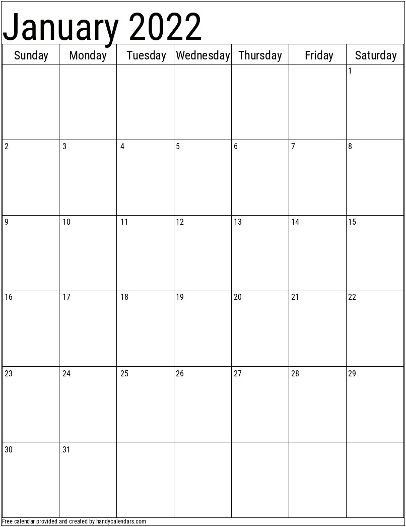Free Calendar Template Monday Through Sunday