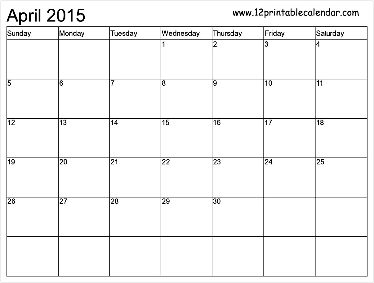 Free Calendar Templates 2015 And 2016