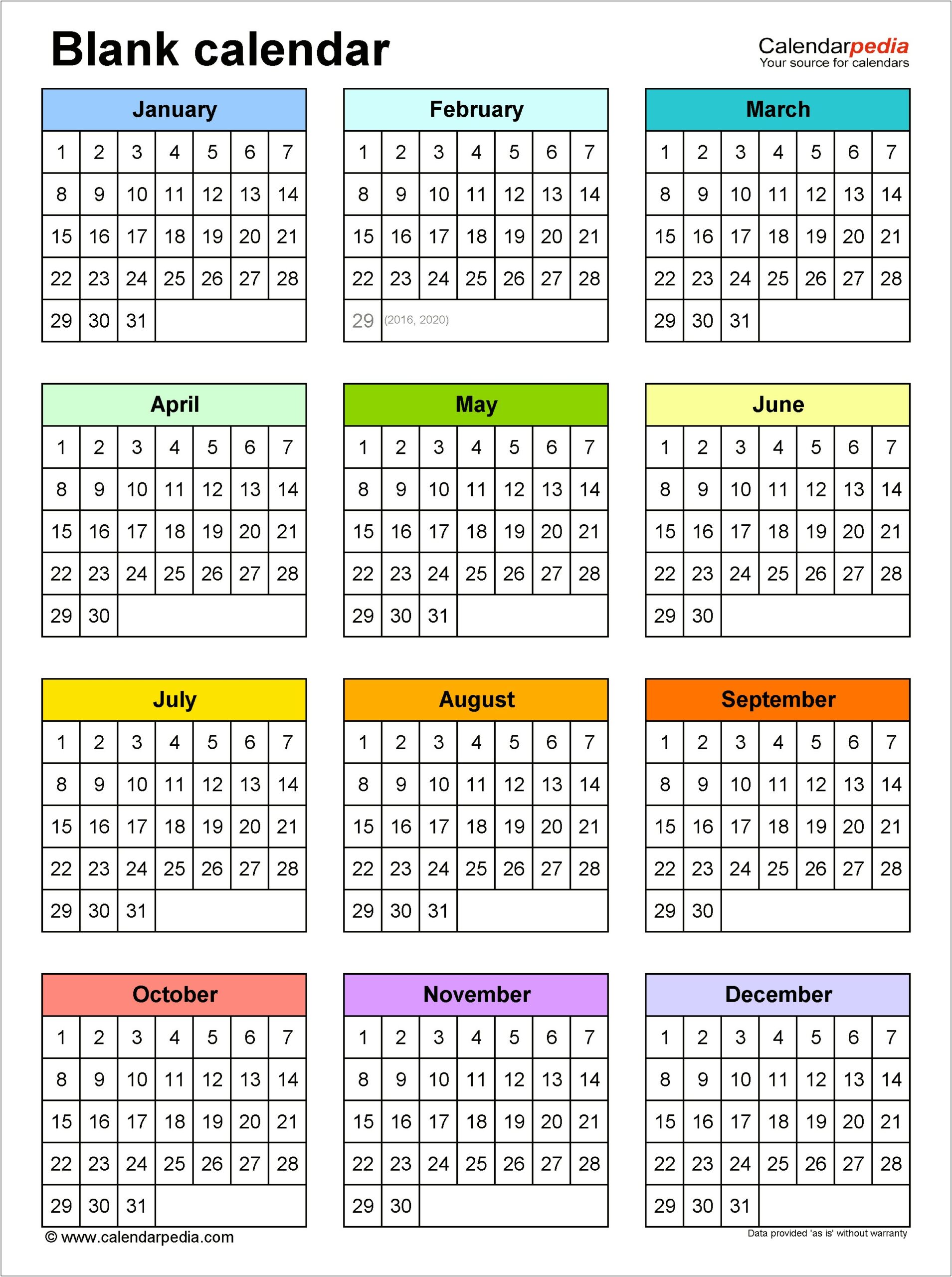 Free Calendar Templates For Excel 2010