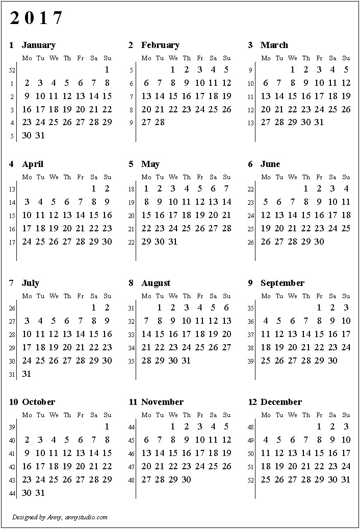 Free Calendar Templates For February 2017