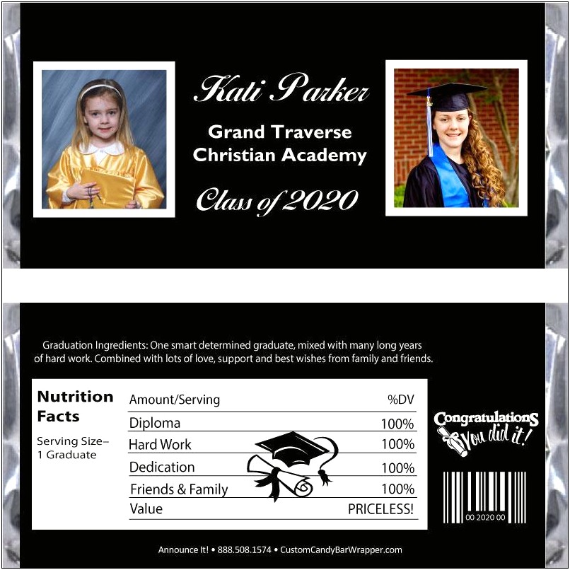 Free Candy Bar Wrapper Template For Graduation