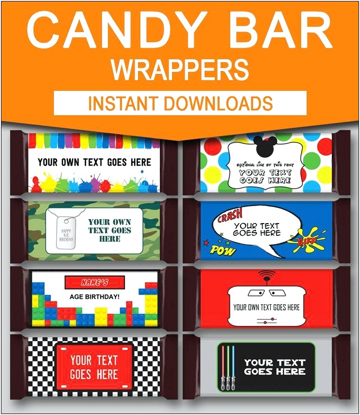 Free Candy Bar Wrapper Template For Mother& 39