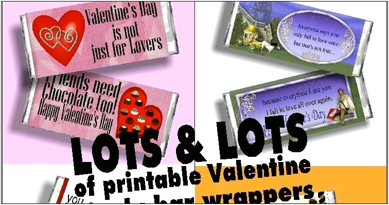 Free Candy Bar Wrapper Template For Valentine&#39