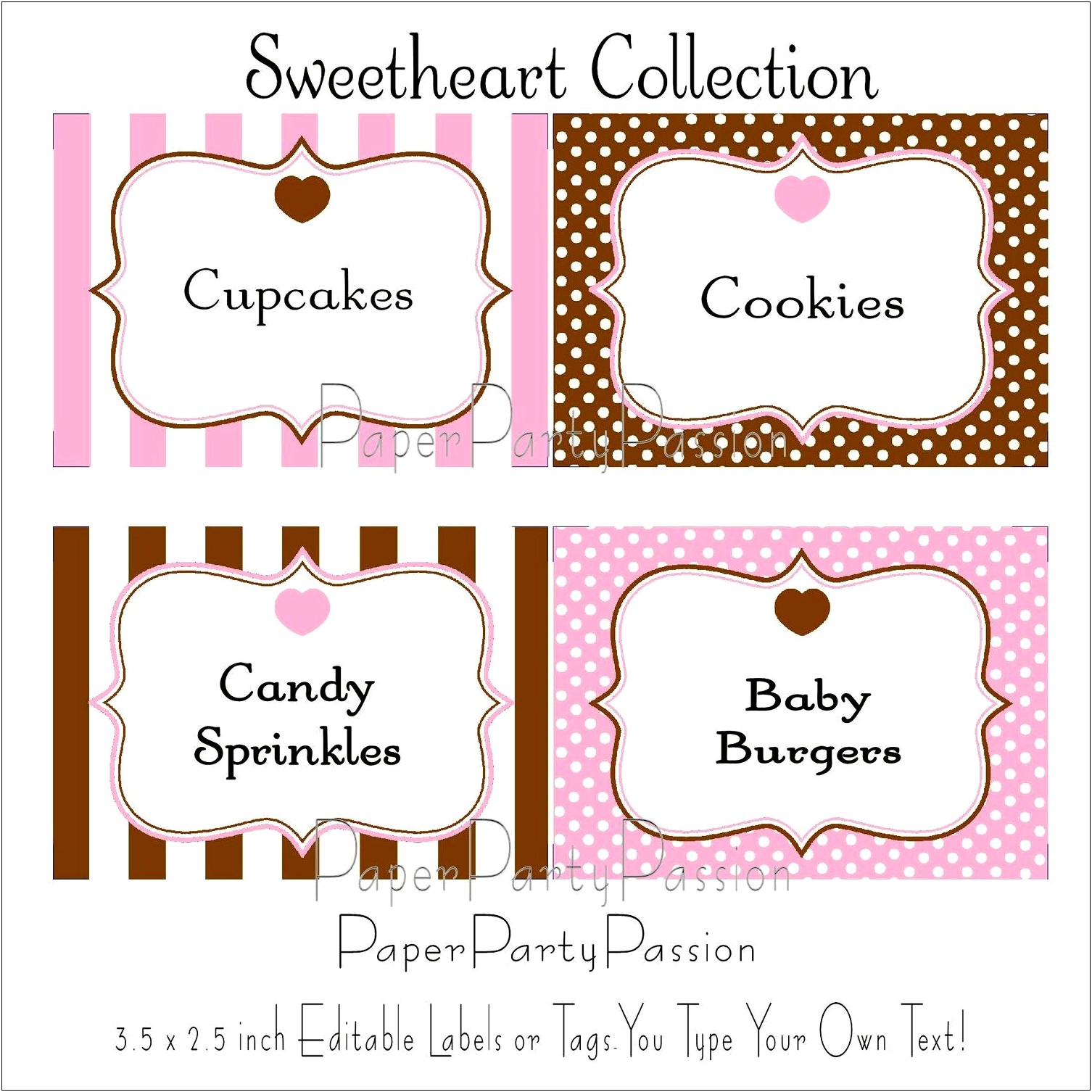 Free Candy Favor Labels Template Printable