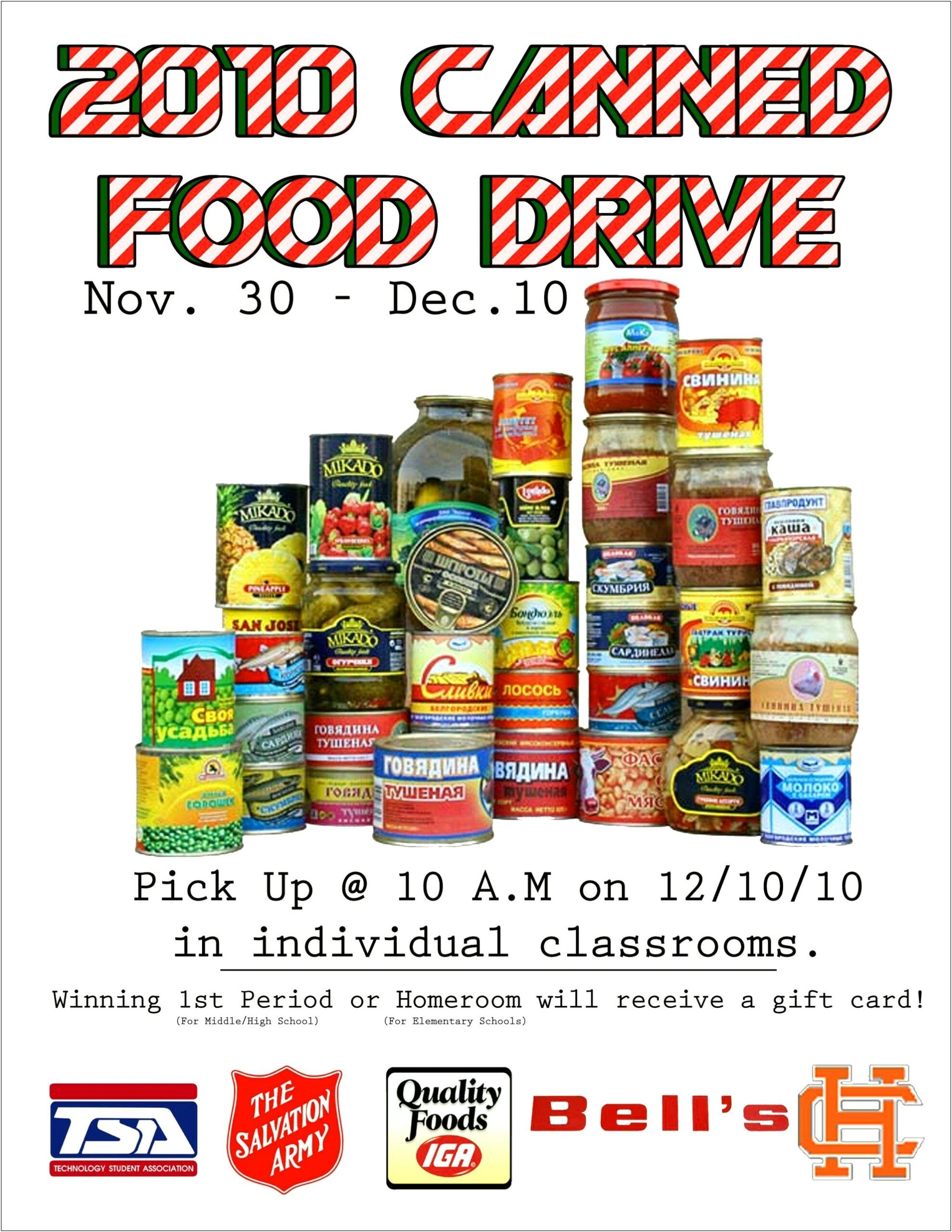 Free Canned Food Drive Flyer Template