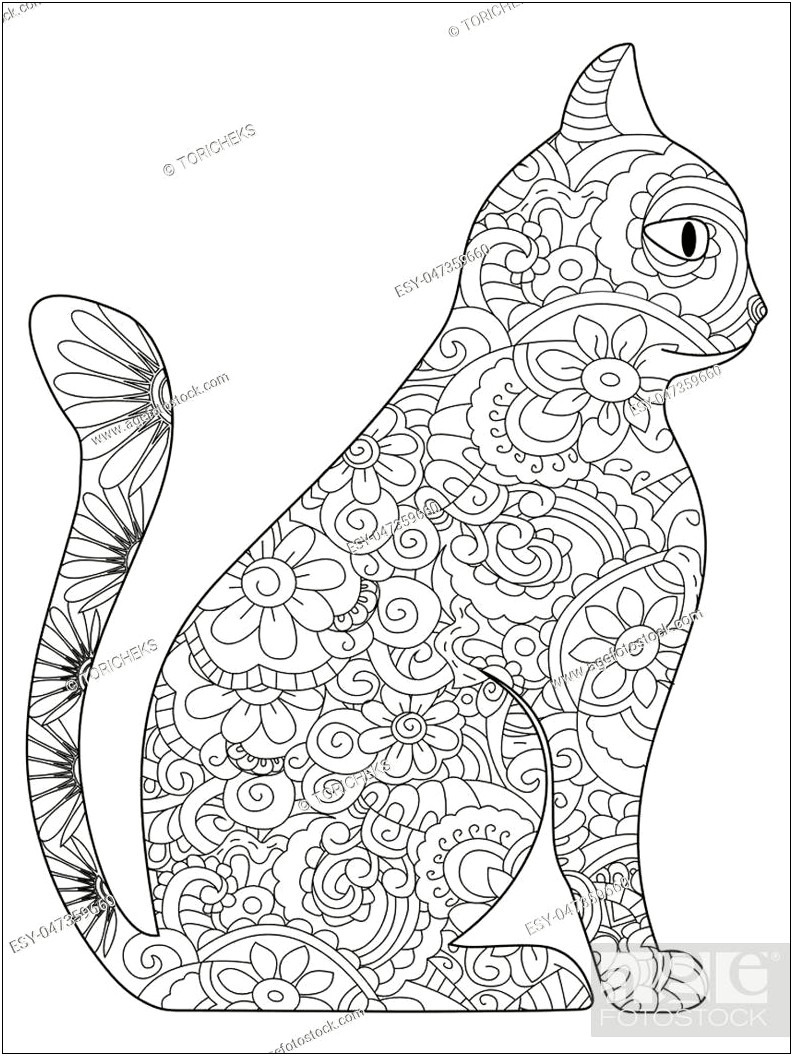 Free Cat Template Printable To Color