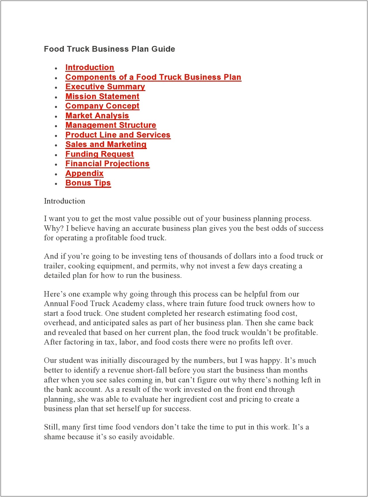 Free Catering Business Plan Template Pdf