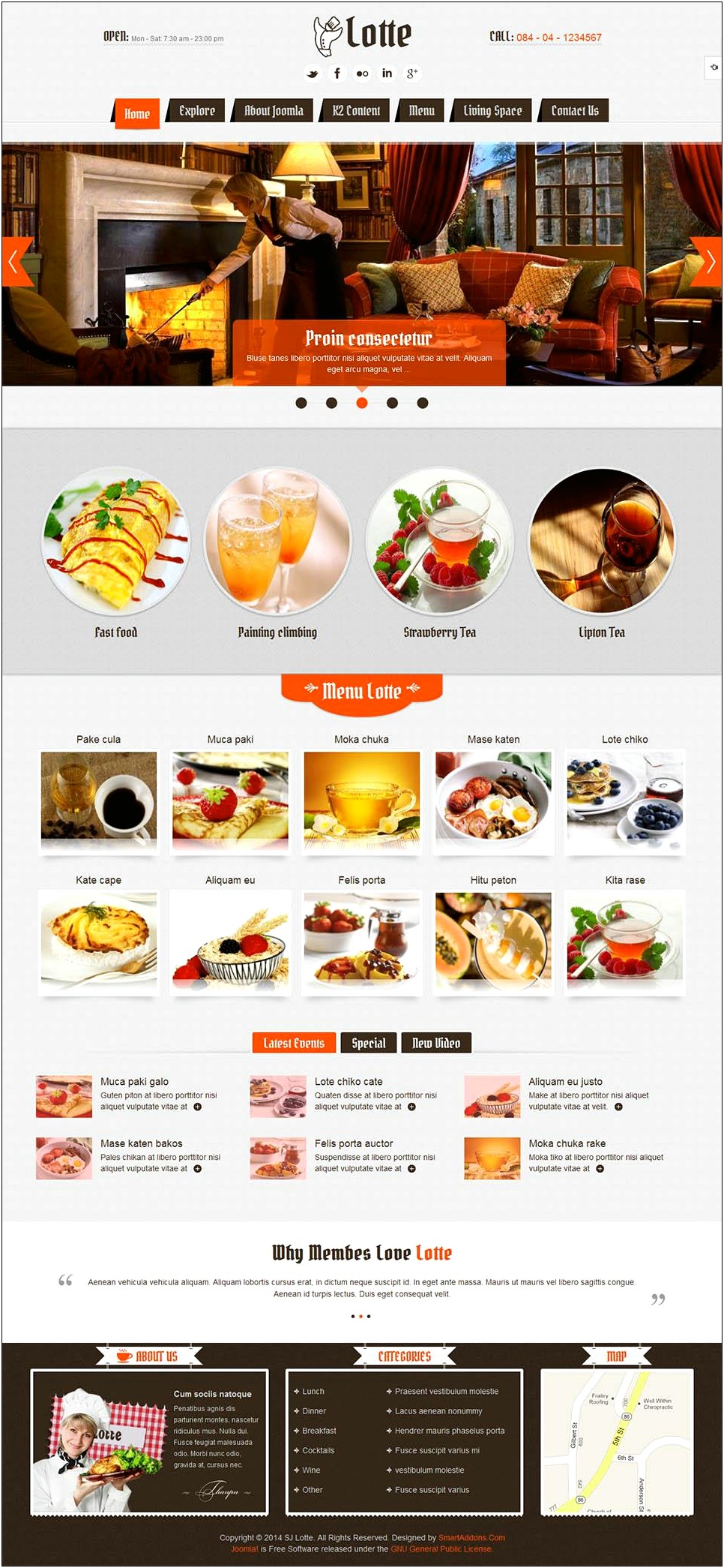 Free Catering Template For Joomla 3.9