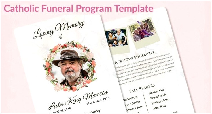 Free Catho Ic Funeral Prayer Cards Templates